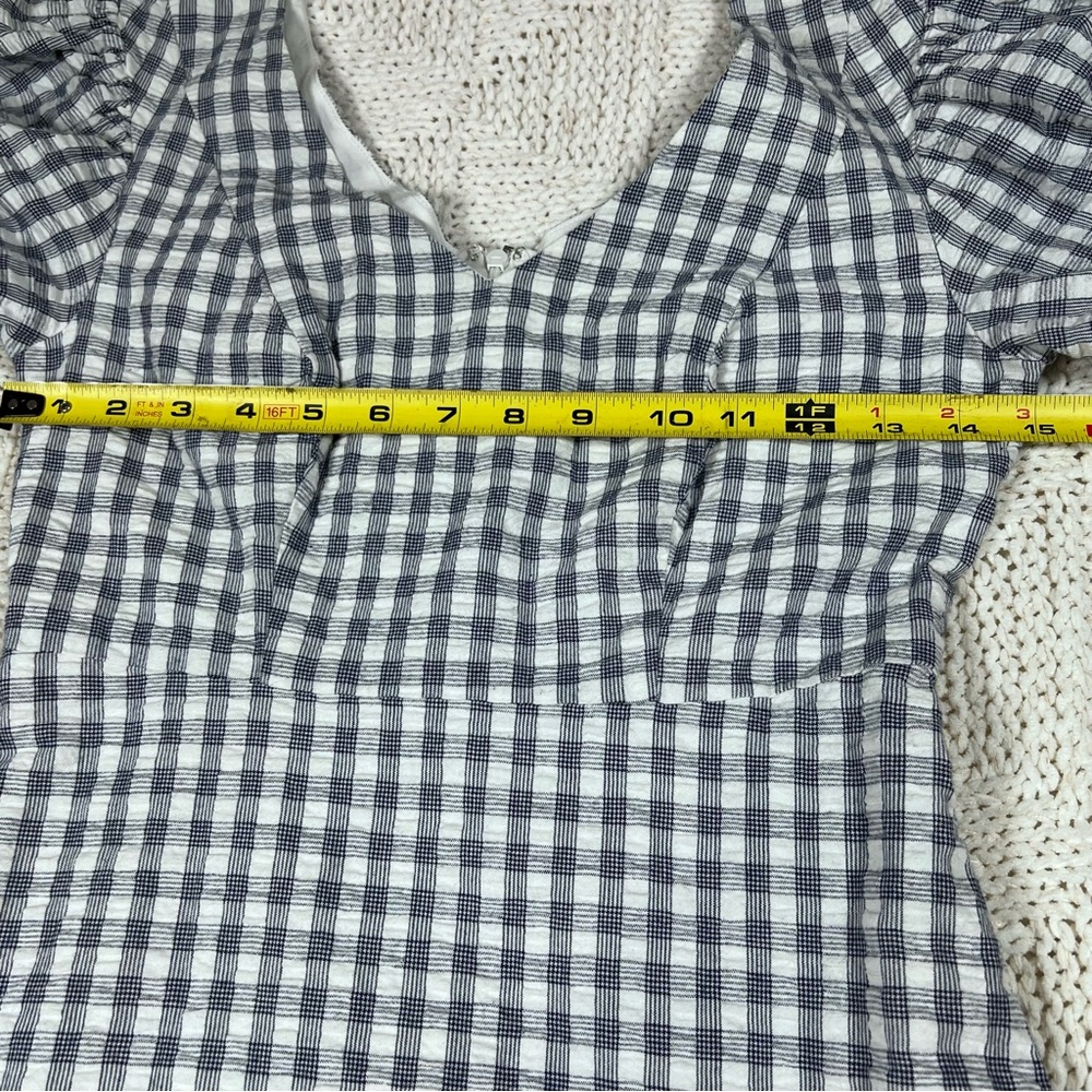 Urban Outfitters UO Lena Gingham Puff Sleeve Mini Dress - Picture 10 of 13
